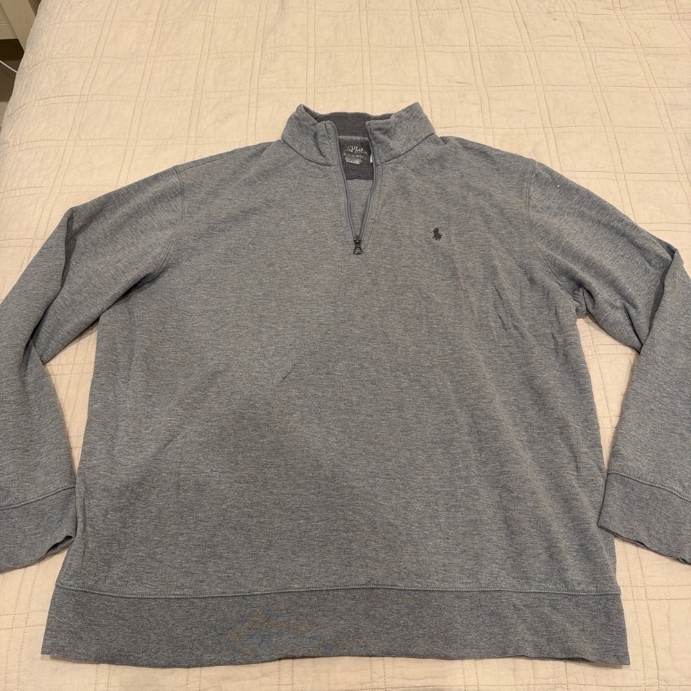 Polo by Ralph Lauren Men’s Gray Half-Zip Sweater